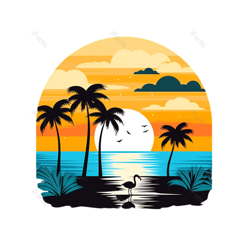 夏天图片,海洋元素,度假PNG,云朵免抠素材